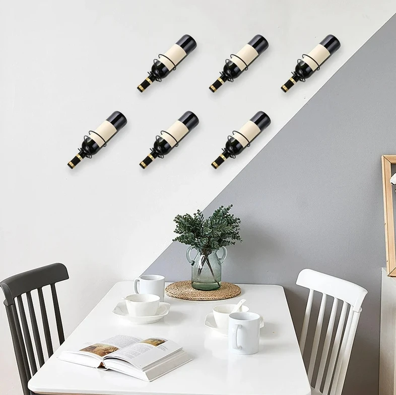 Pack Of 6 Wall Mounted Wine Ra - Home Bar Stand บทวิจารณ์และราคา