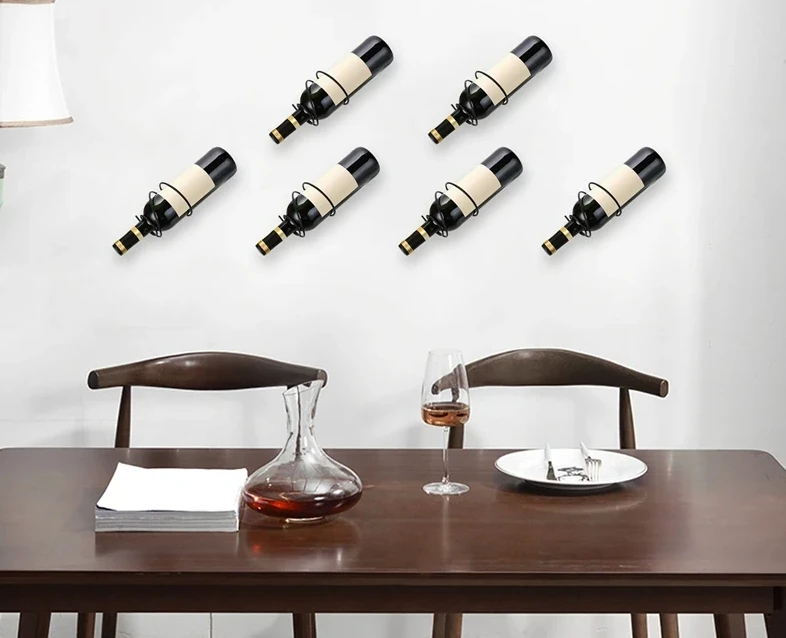 Pack Of 6 Wall Mounted Wine Ra - Home Bar Stand บทวิจารณ์และราคา