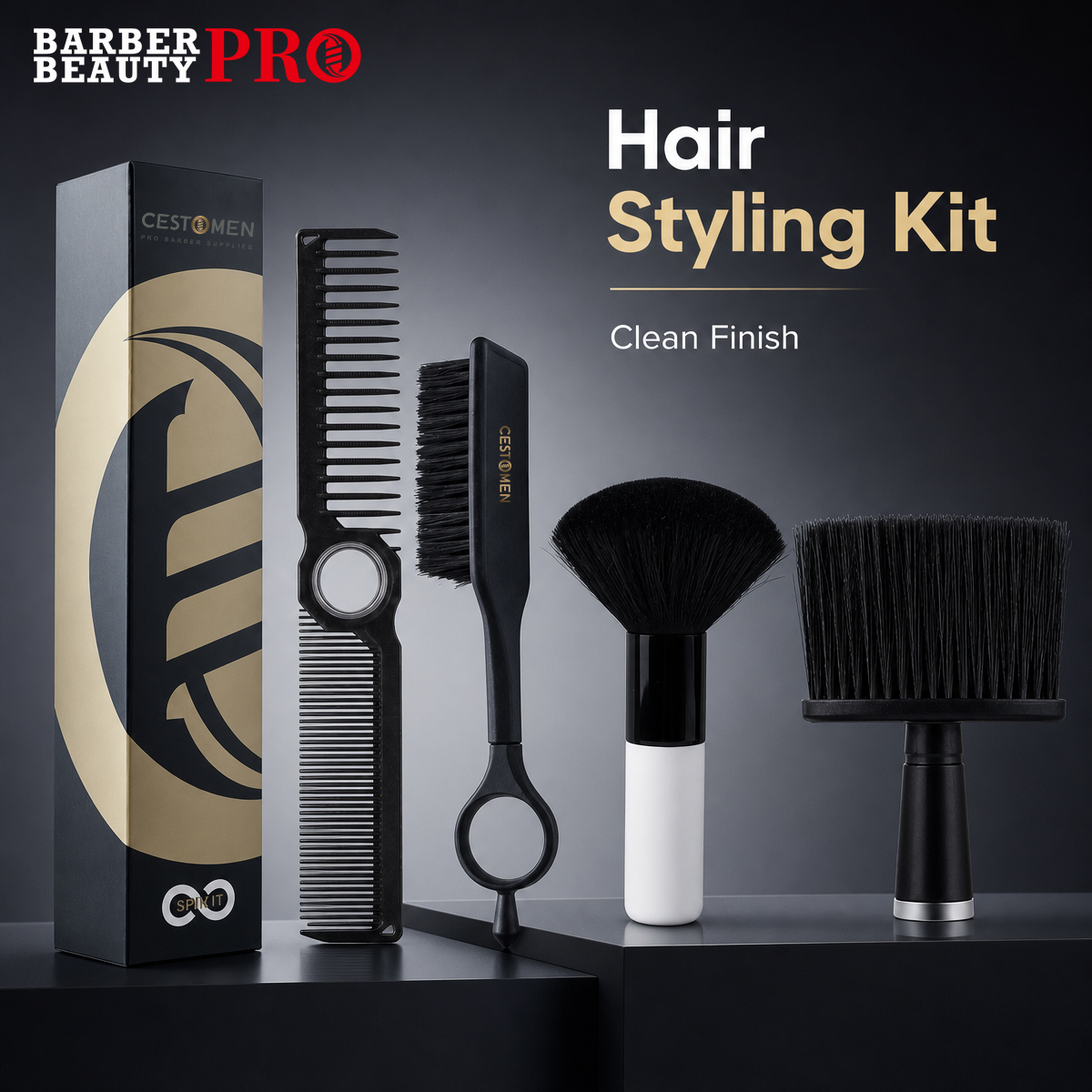 3Pcs Barber Hair Styling Kit w - Home Barber บทวิจารณ์และราคา