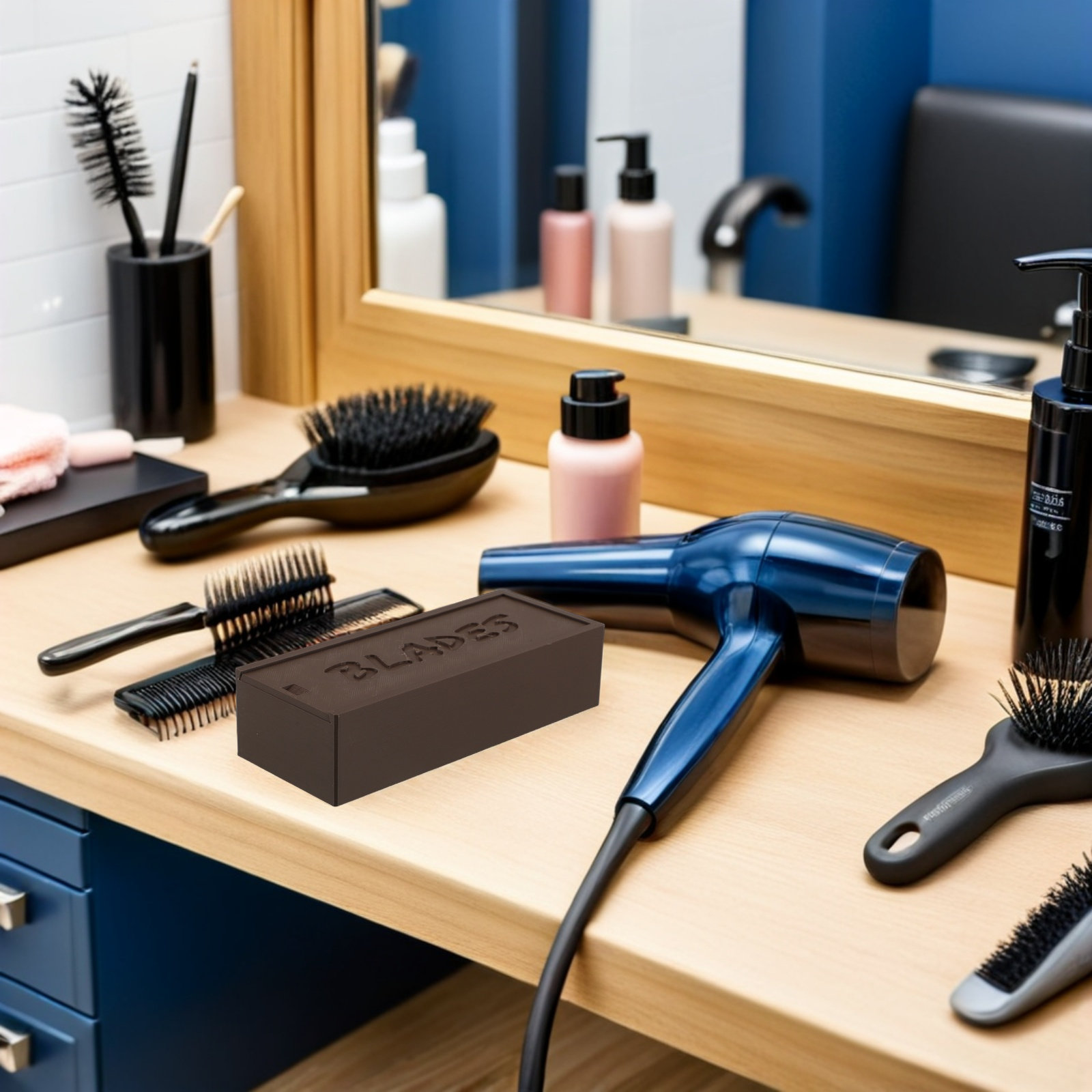 Plastic Brown Blade Storage Do - Home Barber บทวิจารณ์และราคา