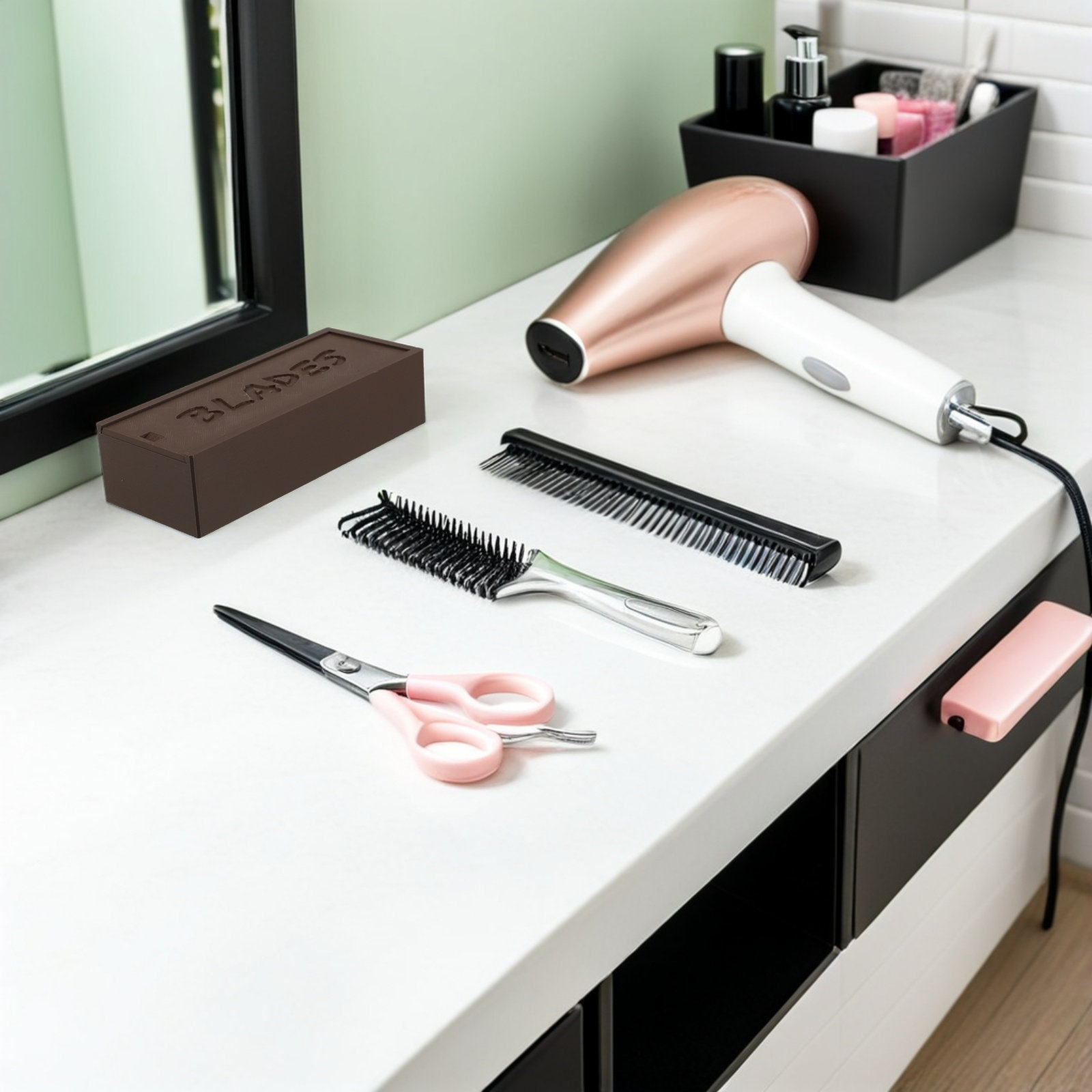 Plastic Brown Blade Storage Do - Home Barber บทวิจารณ์และราคา