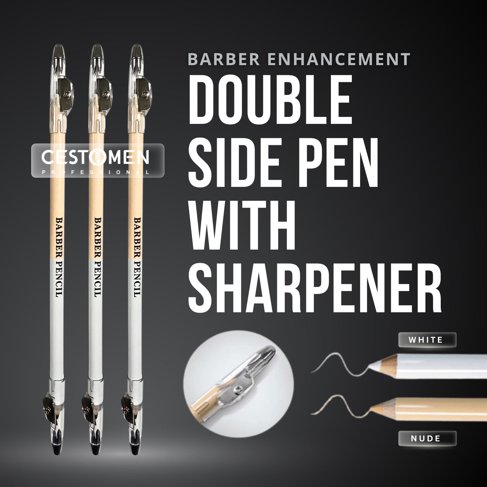 3Pcs Double-sided Barber Beard - Home Barber บทวิจารณ์และราคา