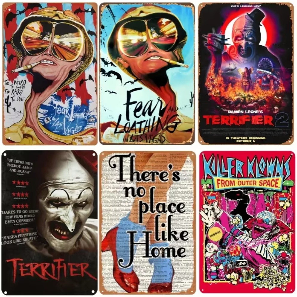 HD Metal Tin Sign Vintage Horr - Home Bar And Theater บทวิจารณ์และราคา