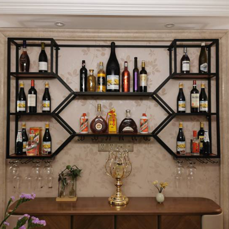 Metal Shelves Wine Cabinet Liv - Home Bar And Cabinet บทวิจารณ์และราคา