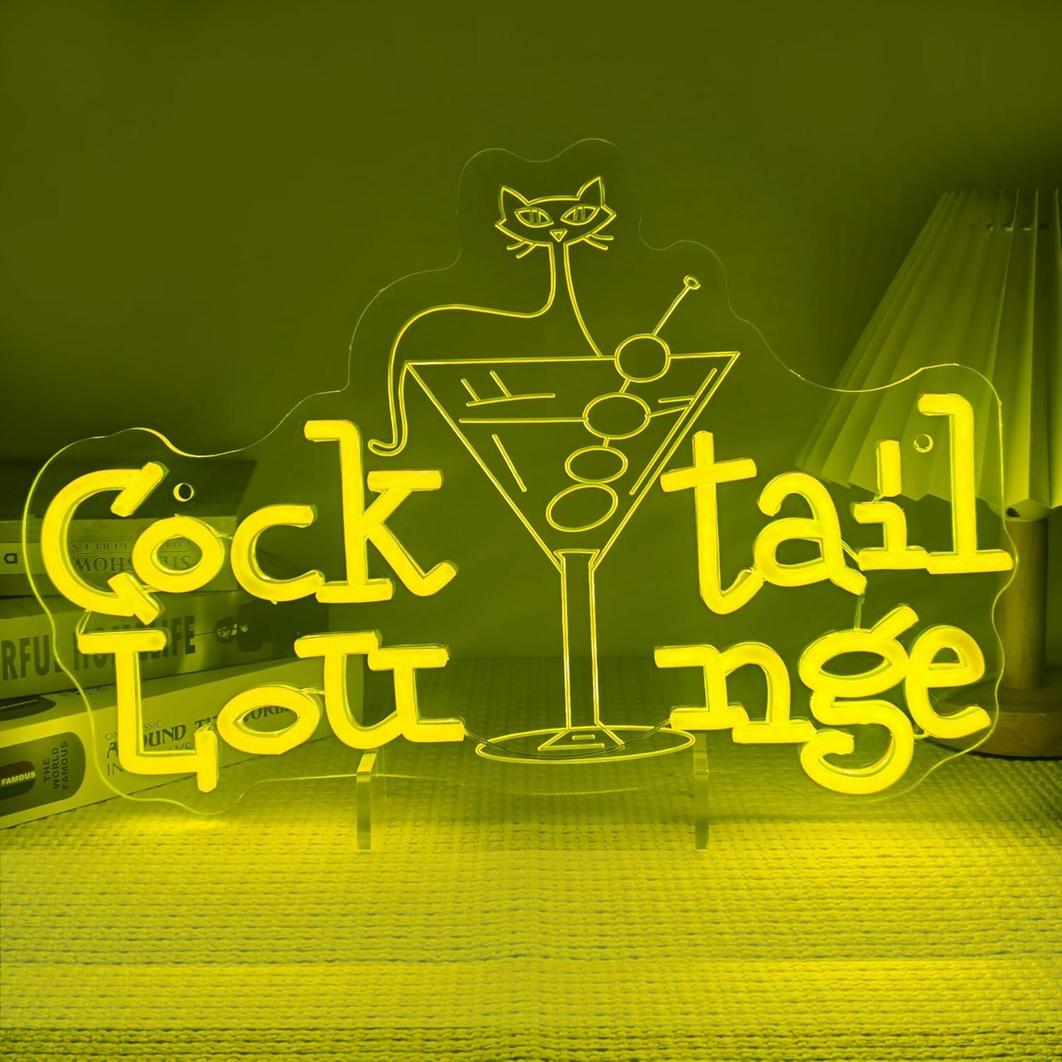 Cocktail Lounge Neon Sign Dimm - Home Bar Cafe บทวิจารณ์และราคา