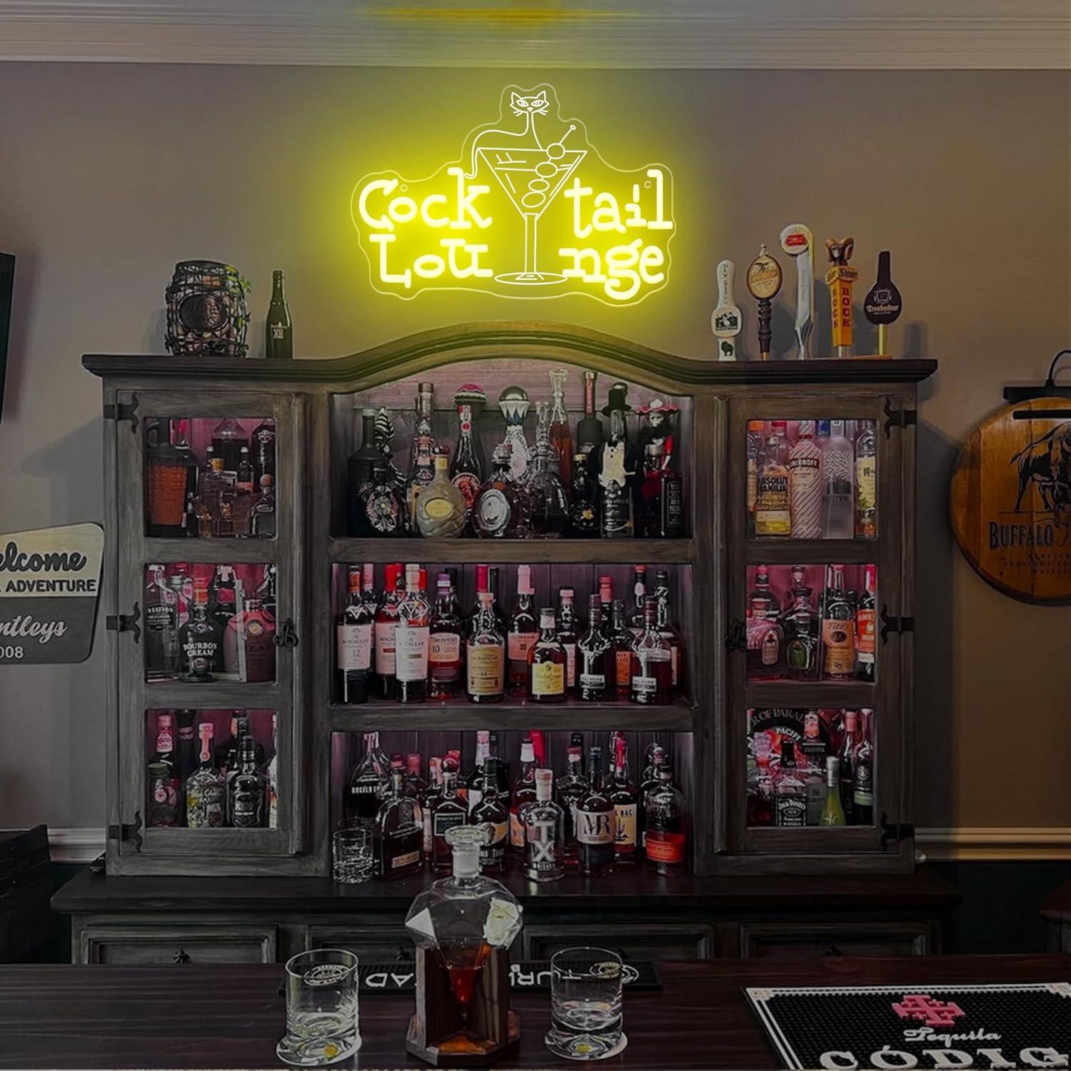 Cocktail Lounge Neon Sign Dimm - Home Bar Cafe บทวิจารณ์และราคา