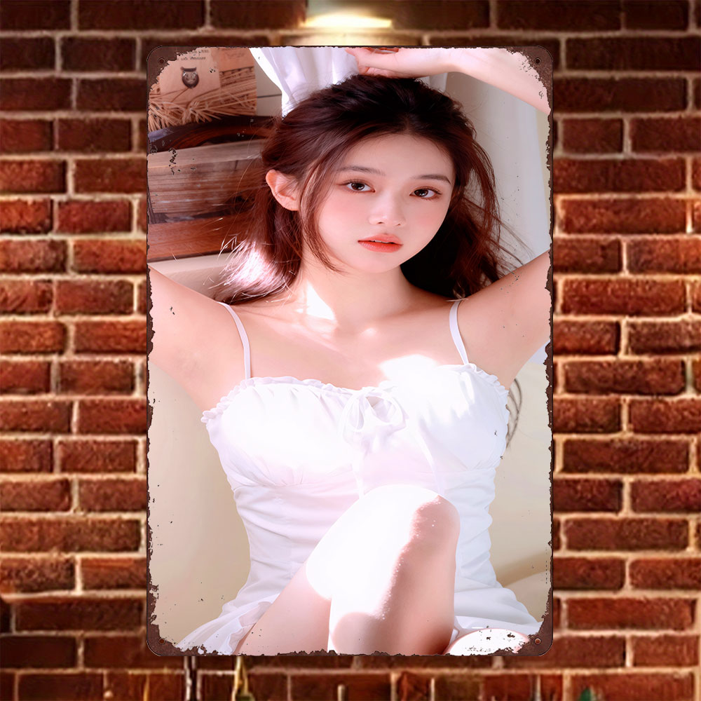 HD Tin Sign Vintage Asian Girl - Home Bar Cafe บทวิจารณ์และราคา