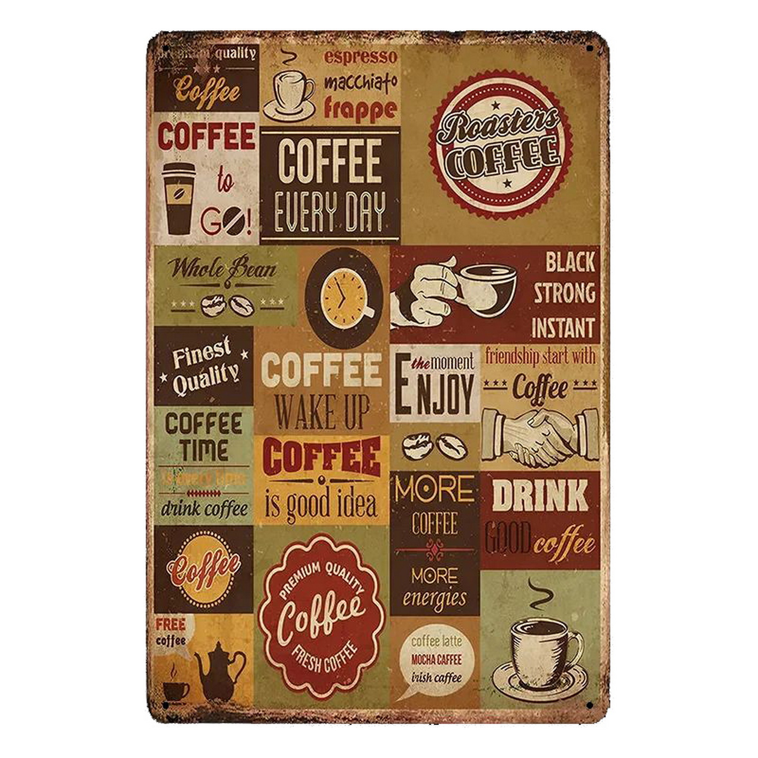 Metal Tin Signs Italian Coffee - Home Bar And Coffee บทวิจารณ์และราคา