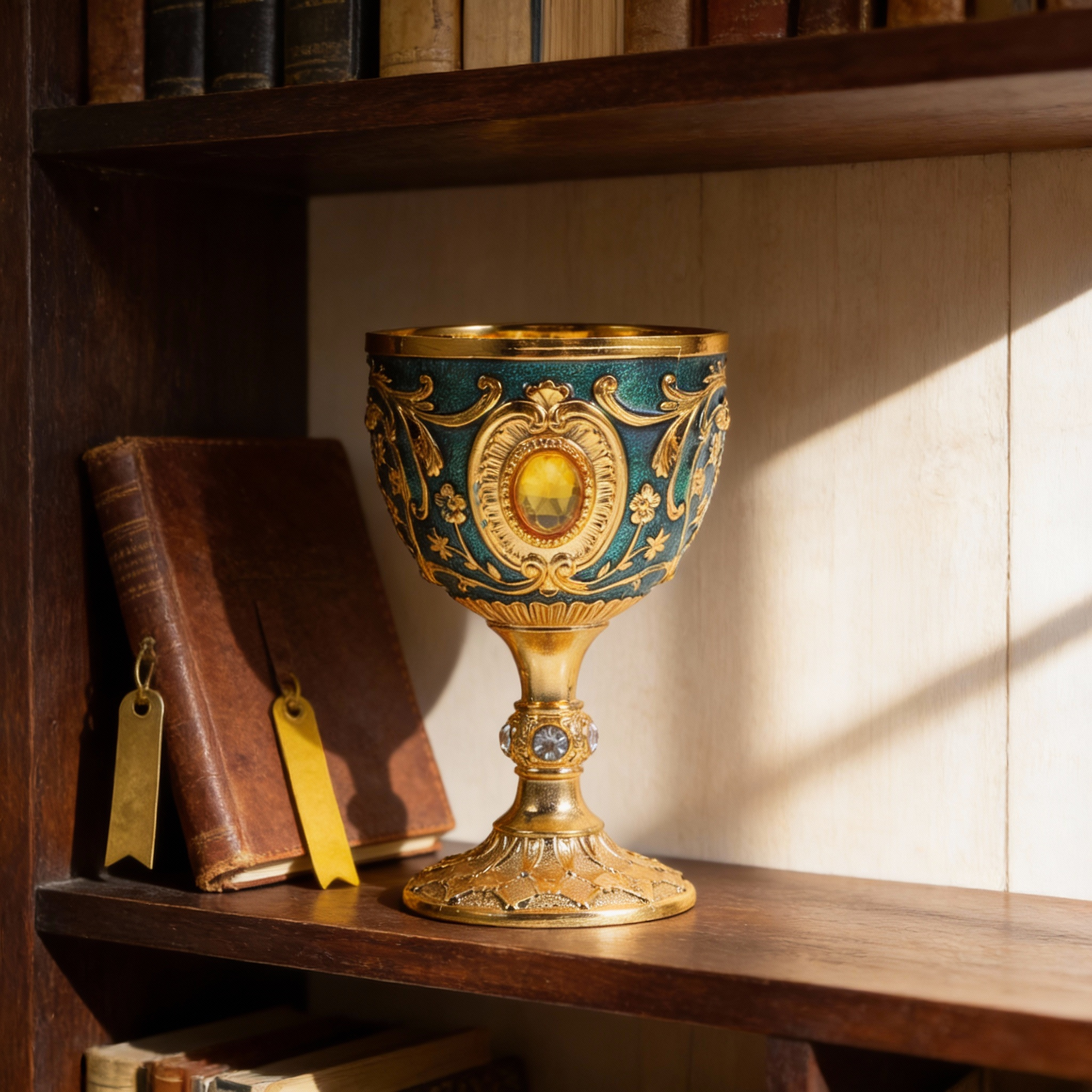 Gold Chalice Cup Retro Vintage - Old Fashioned Glass บทวิจารณ์และราคา