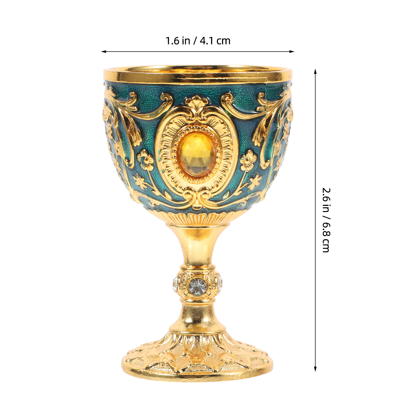 Gold Chalice Cup Retro Vintage - Old Fashioned Glass บทวิจารณ์และราคา
