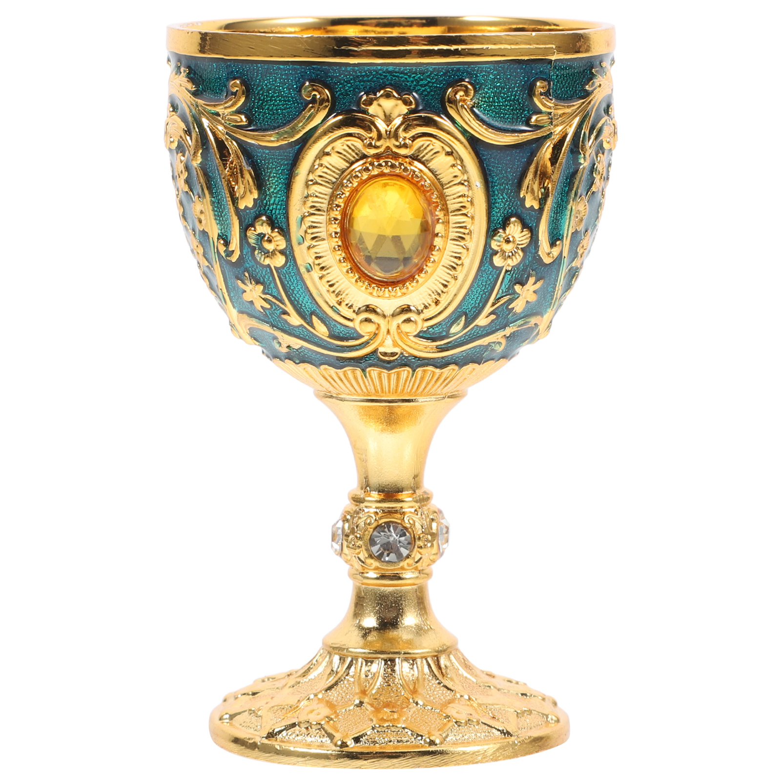 Gold Chalice Cup Retro Vintage - Old Fashioned Glass บทวิจารณ์และราคา