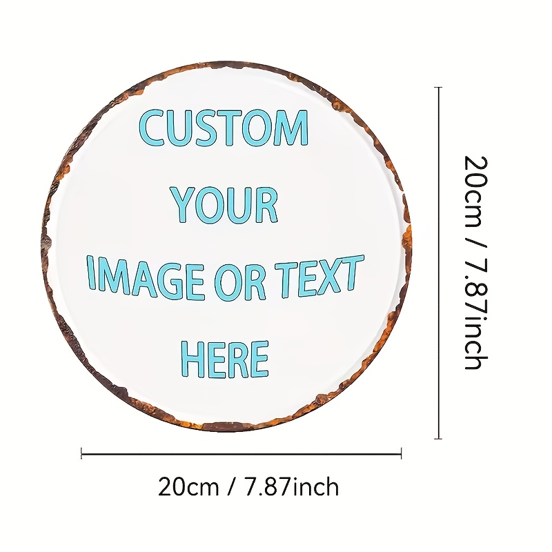Custom Round Metal Tin Sign, P - Home Bar Cafe บทวิจารณ์และราคา